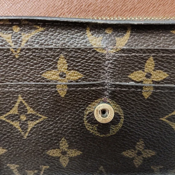 🤎 Vintage UC Louis Vuitton Authentic Leather Credit Card Wallet w/Coin Purse - Picture 7 of 16